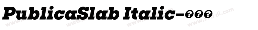PublicaSlab Italic字体转换